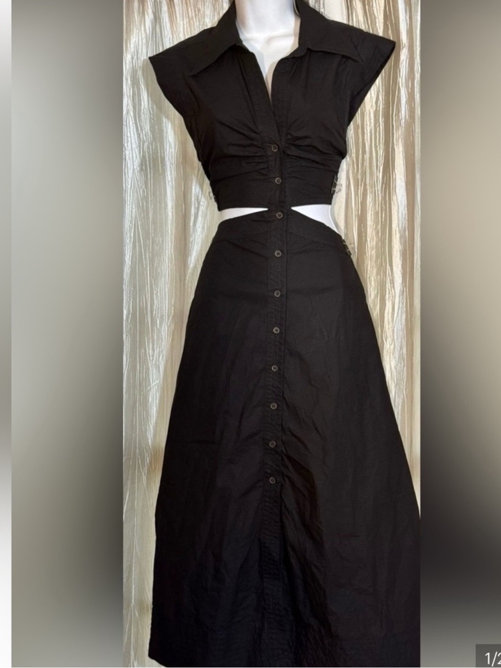 Banana Republic Black Maxi Skirt with Waist Cutout - Picture 1 of 2